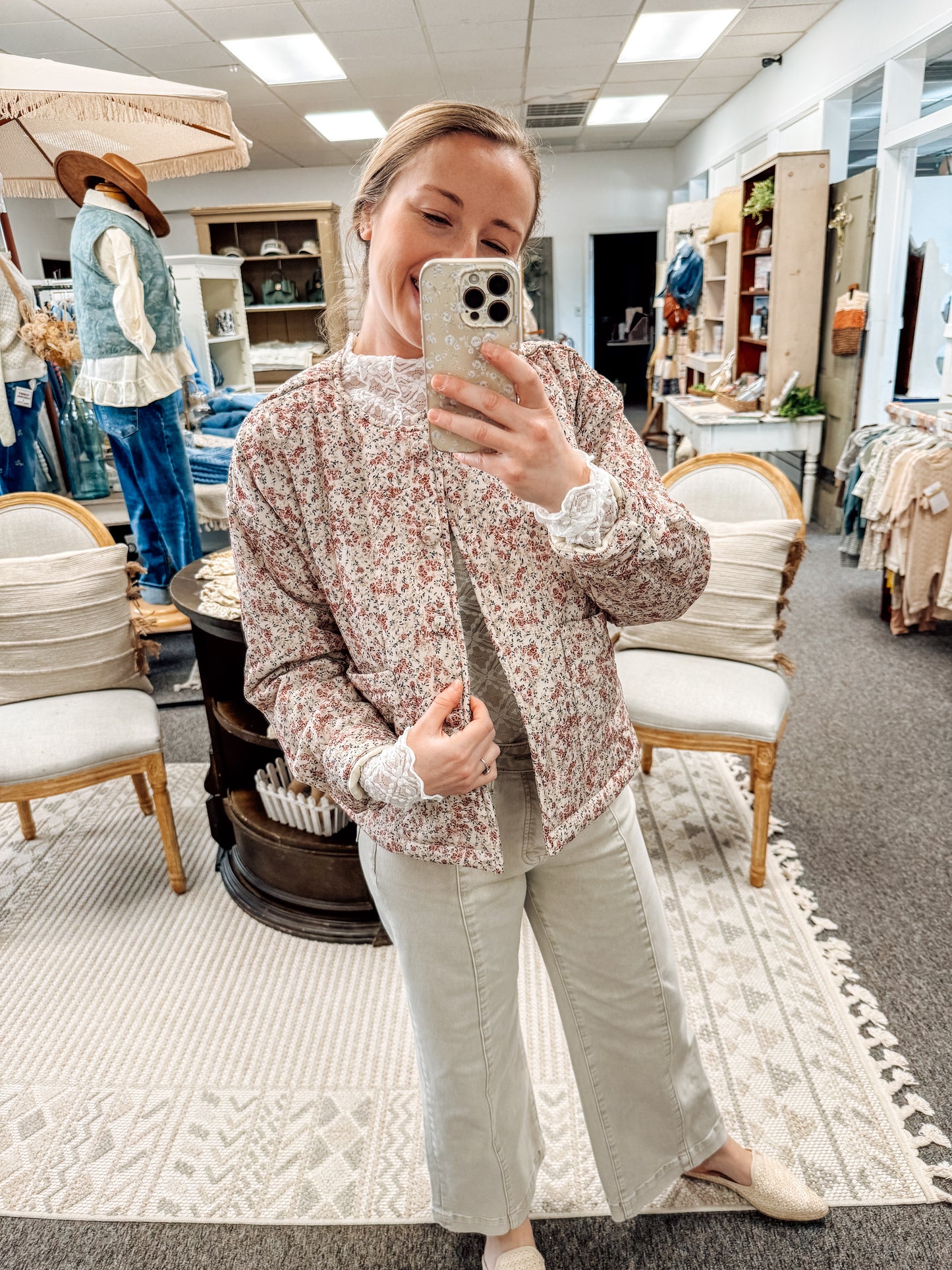 Garden Patch Quilted Jacket (S-XL)