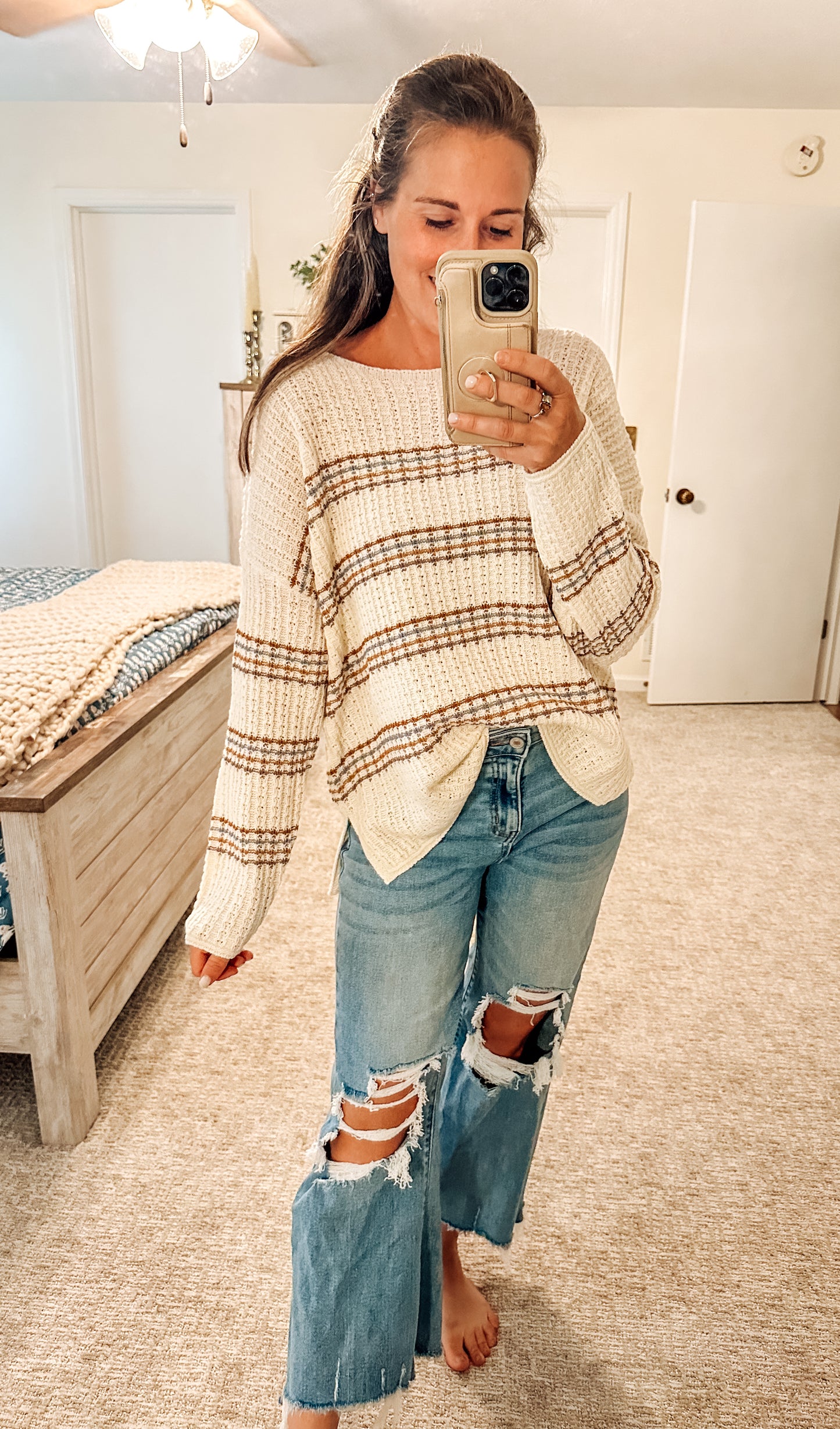 Confetti Stitch Knit Sweater
