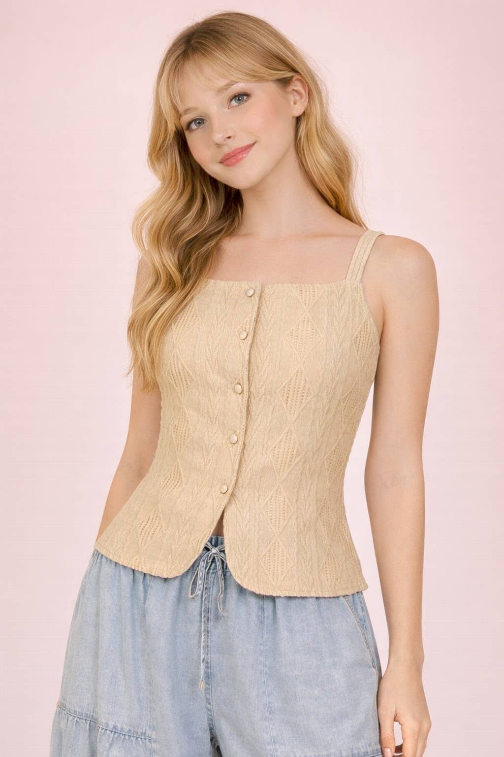 The Desert Dune Button Down Tank