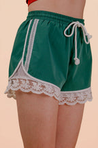 Annie Lace Trim Activewear Shorts