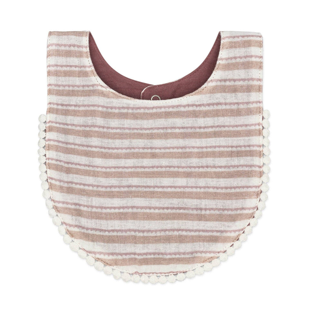 Violet Floral Cotton Baby Bib (3 Colors)