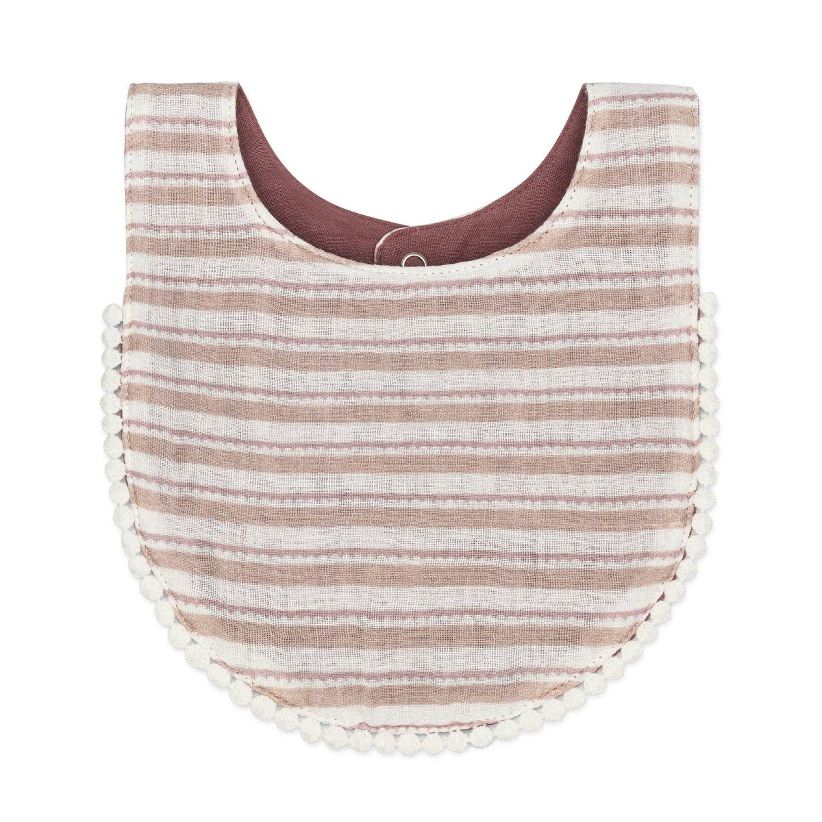 Violet Floral Cotton Baby Bib (3 Colors)