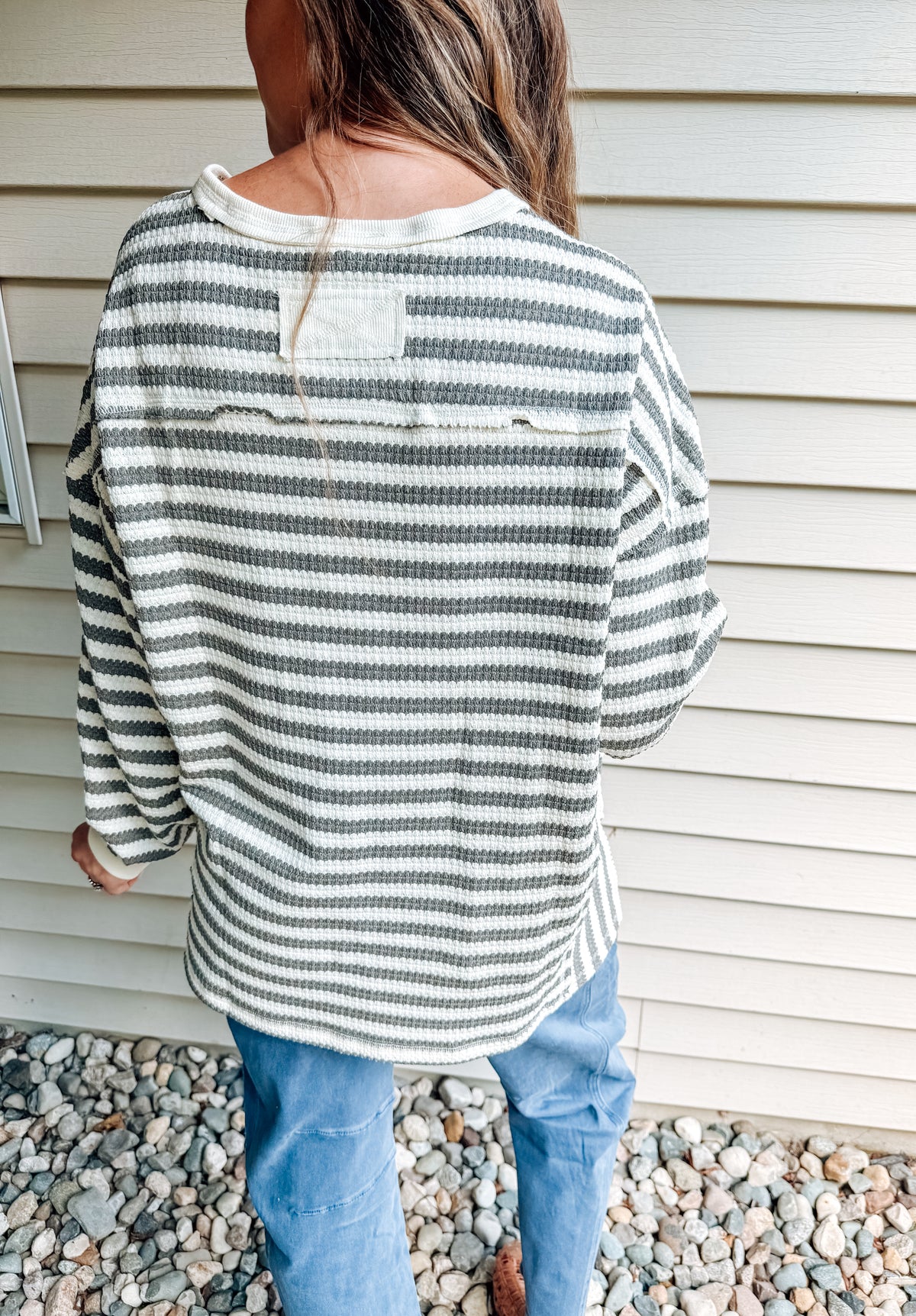 The Cozy Contrast Waffle Top (2 colors)