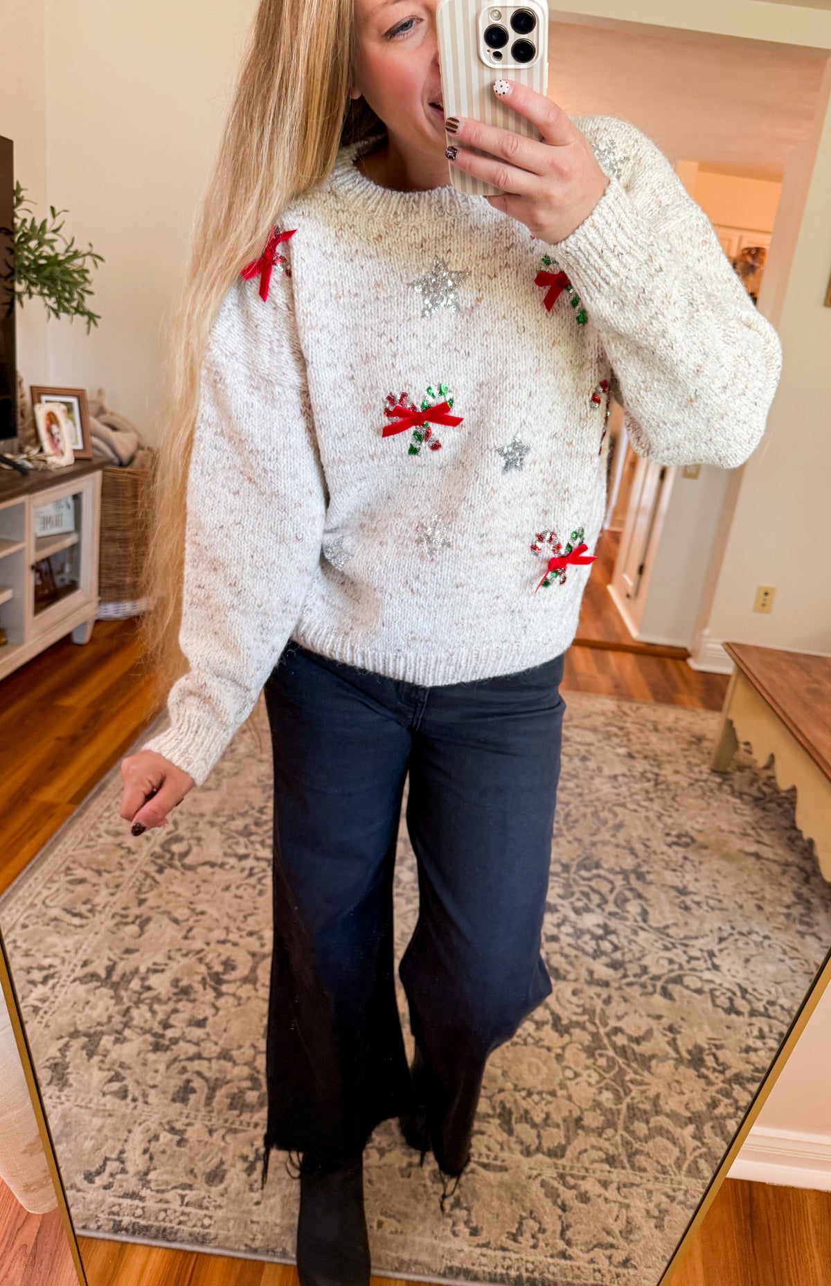 Candy Cane Holiday Sweater