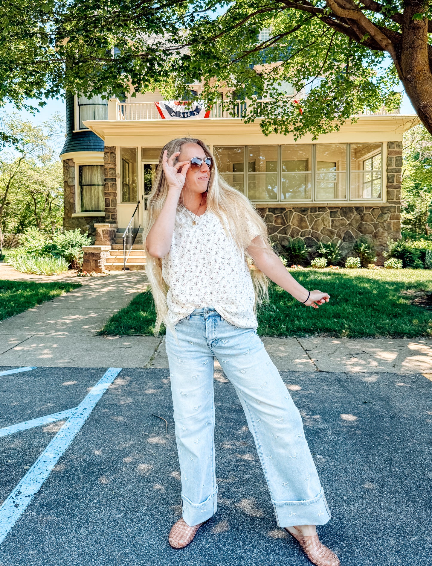 Kissed by Petals Textured Top (S-XL)