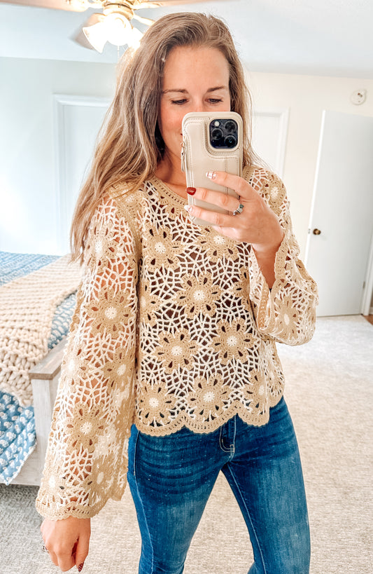 Maple Blossom Crochet Top (S-XL)