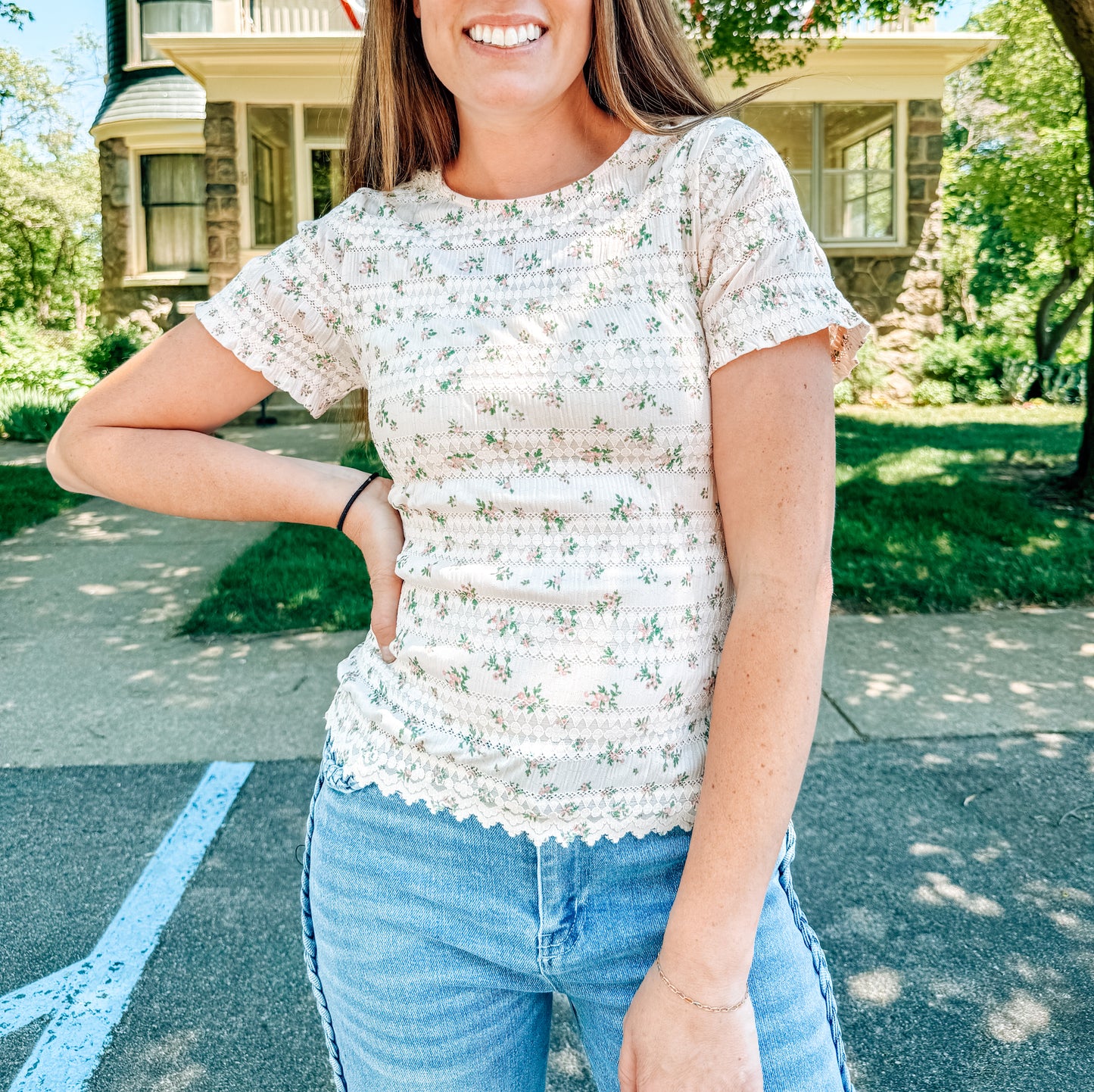Layer Me Lovely Mesh Top-Blush