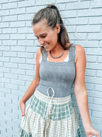 Textured Blooms Square Tank (6 colors)