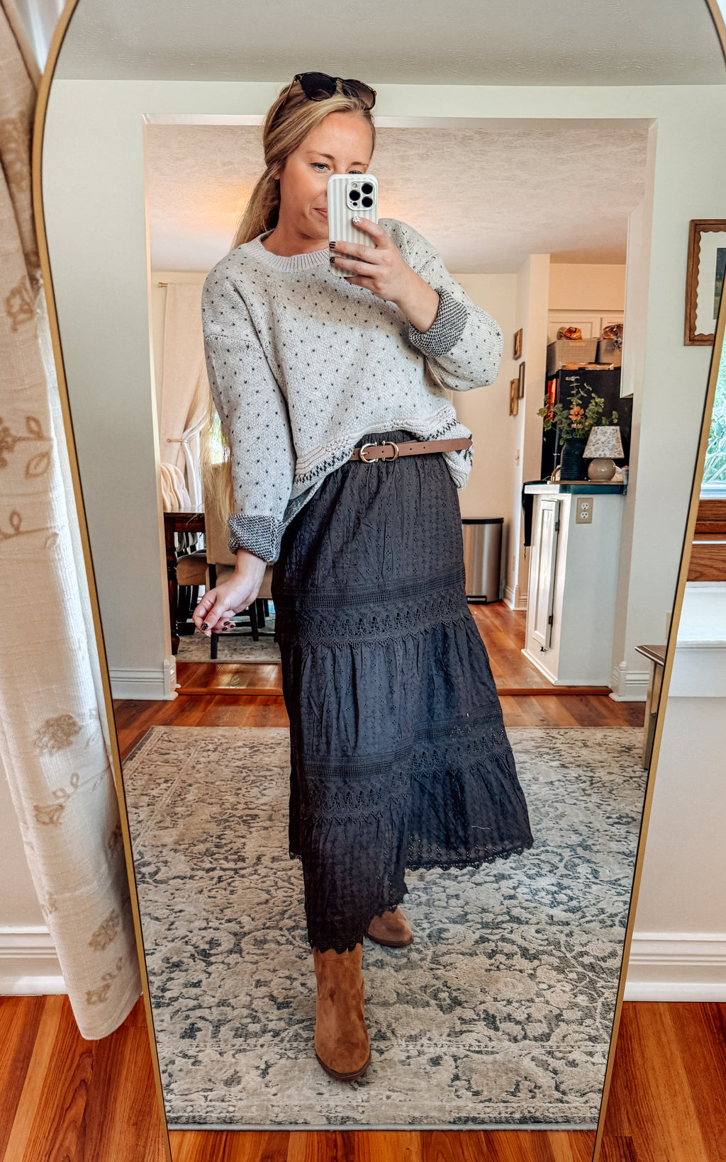 The Coffee Cottage Lace Skirt
