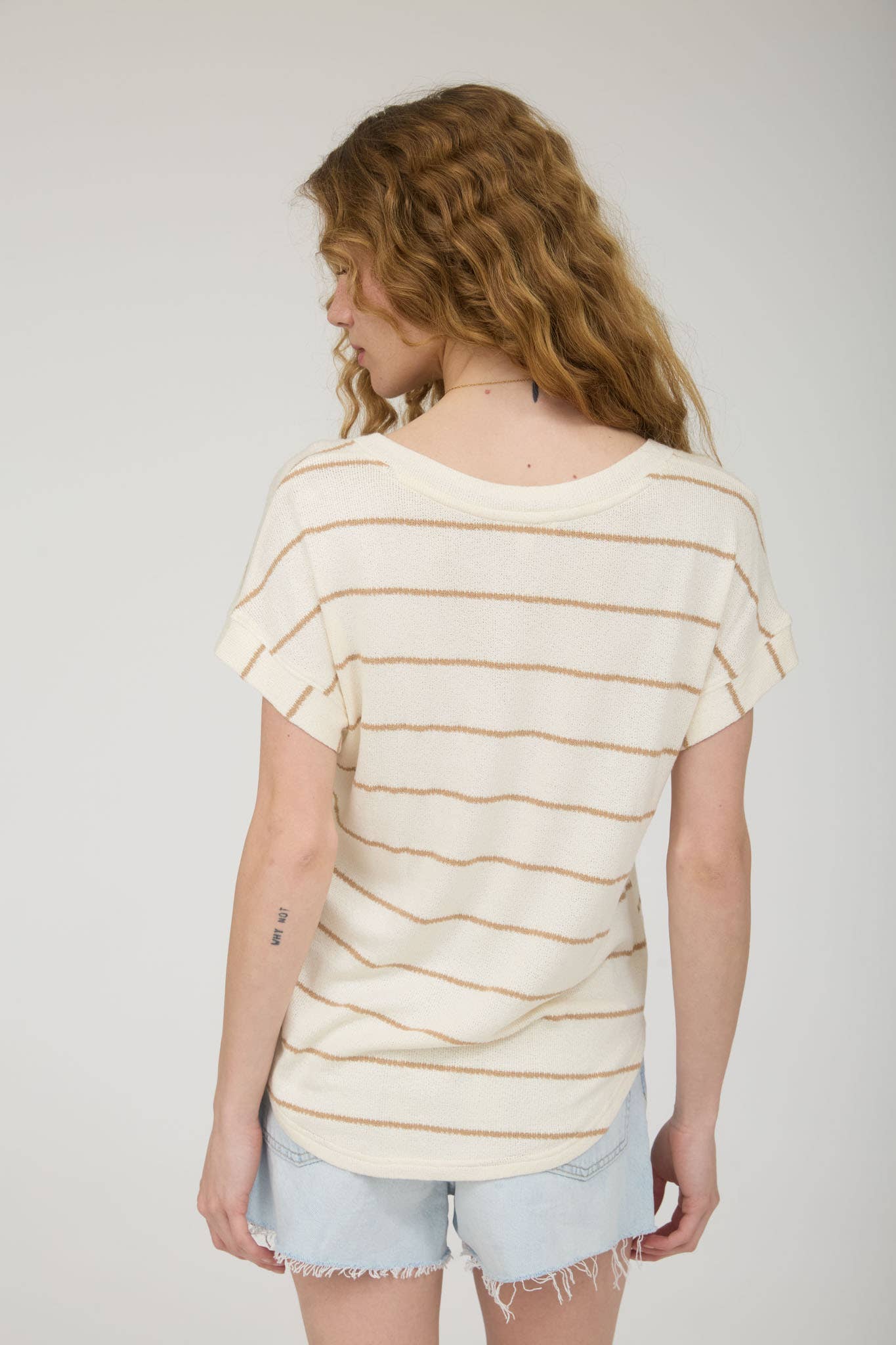 In the Lines V-Neck Top