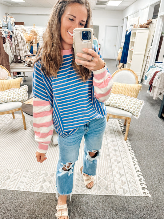 Sugar Rush Striped Pullover