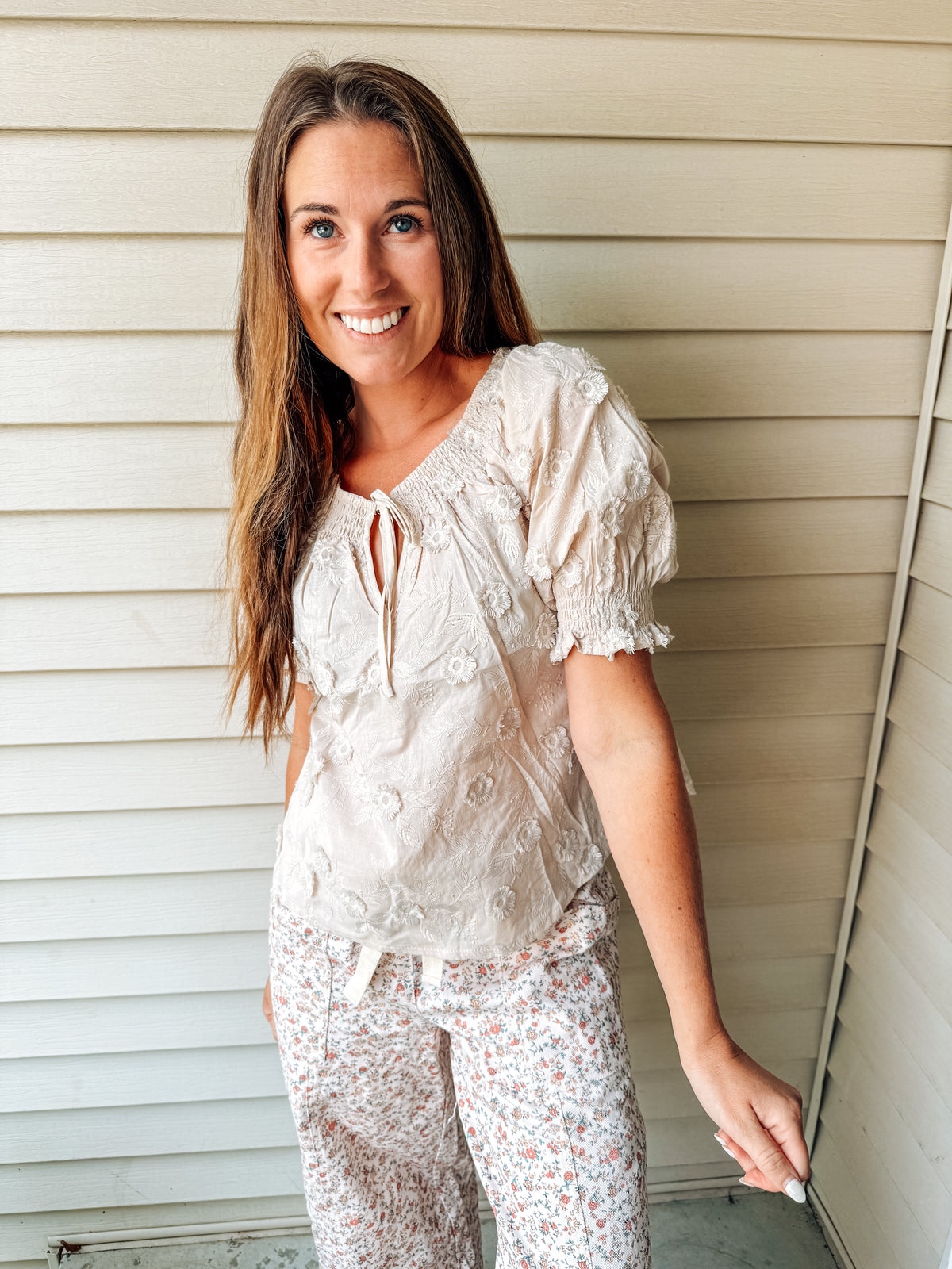 The Emery Embroidered Floral Blouse (3 colors)