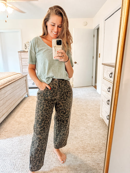 The Sweet Simplicity Raw Edge Knit Top-Olive