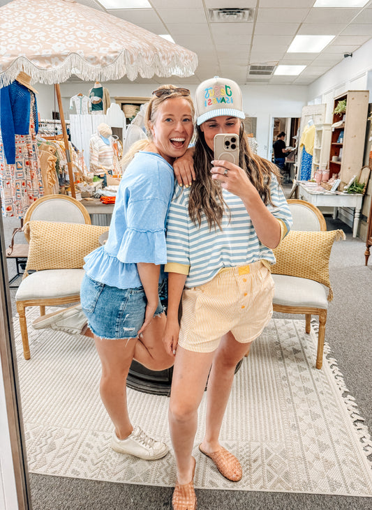 Lemon Drop Striped Shorts