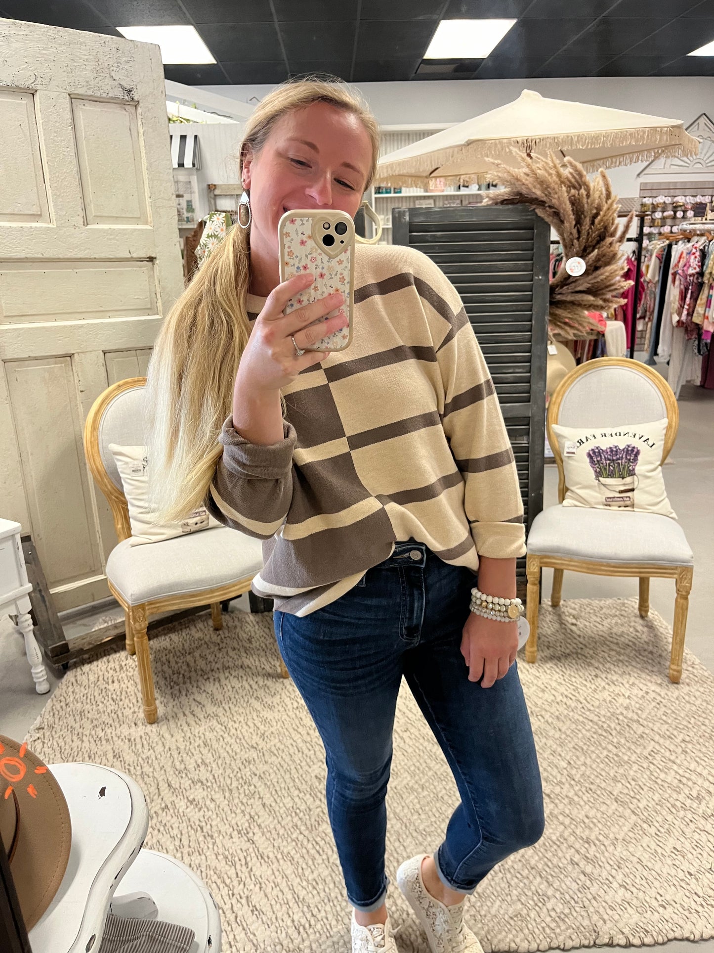 So in Love with Stripes-Brown Multi (S-XL)