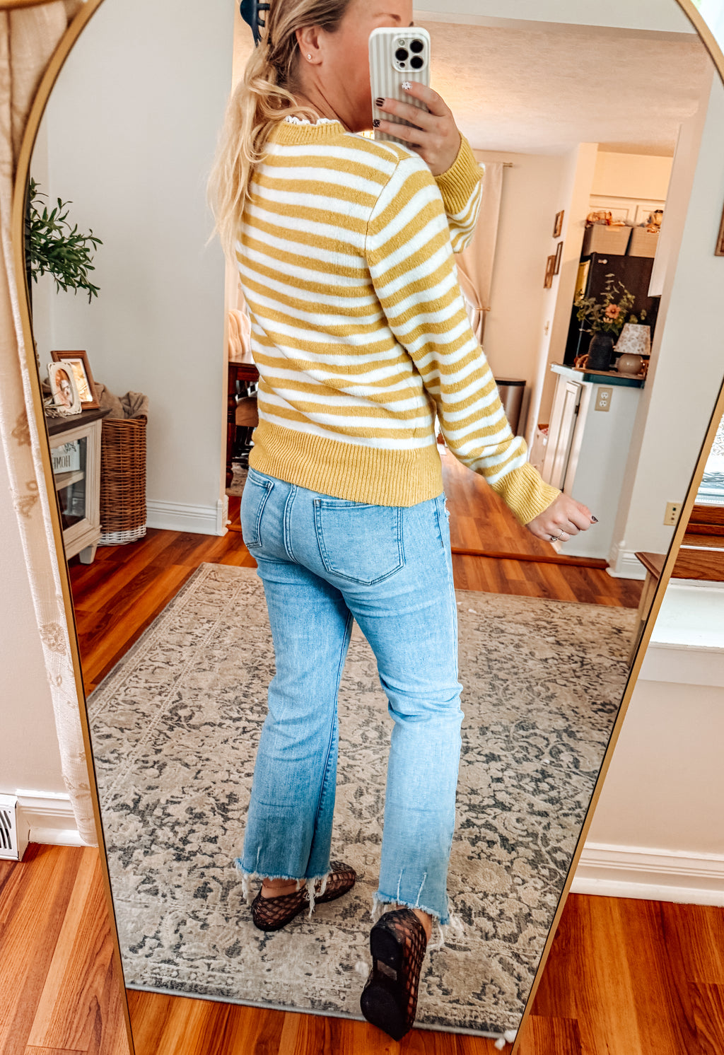 American Honey Knit Striped Sweater