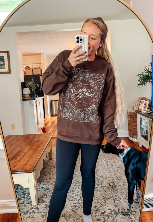 Abundance Of Gratitude Graphic Sweatshirt (S-3X)