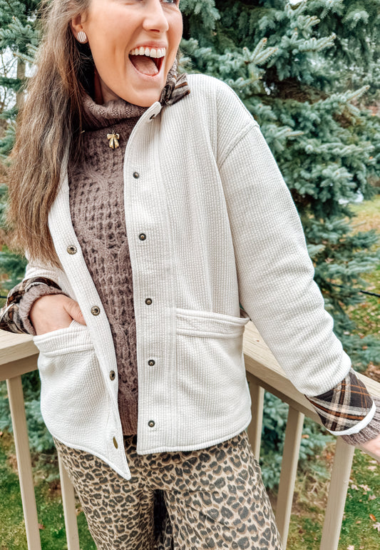 Peak of Plaid Corduroy Jacket