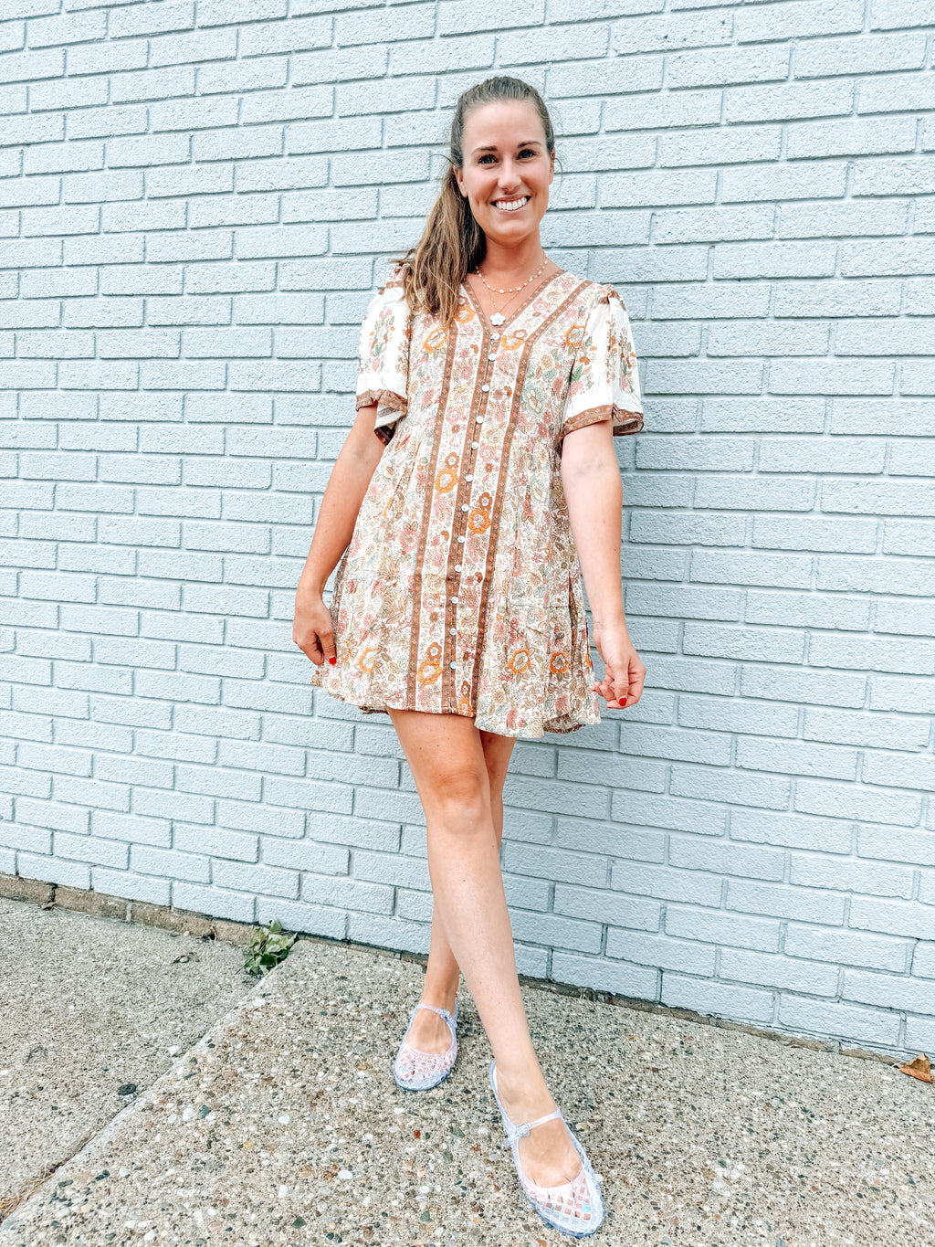Moody Blooms Woven Dress