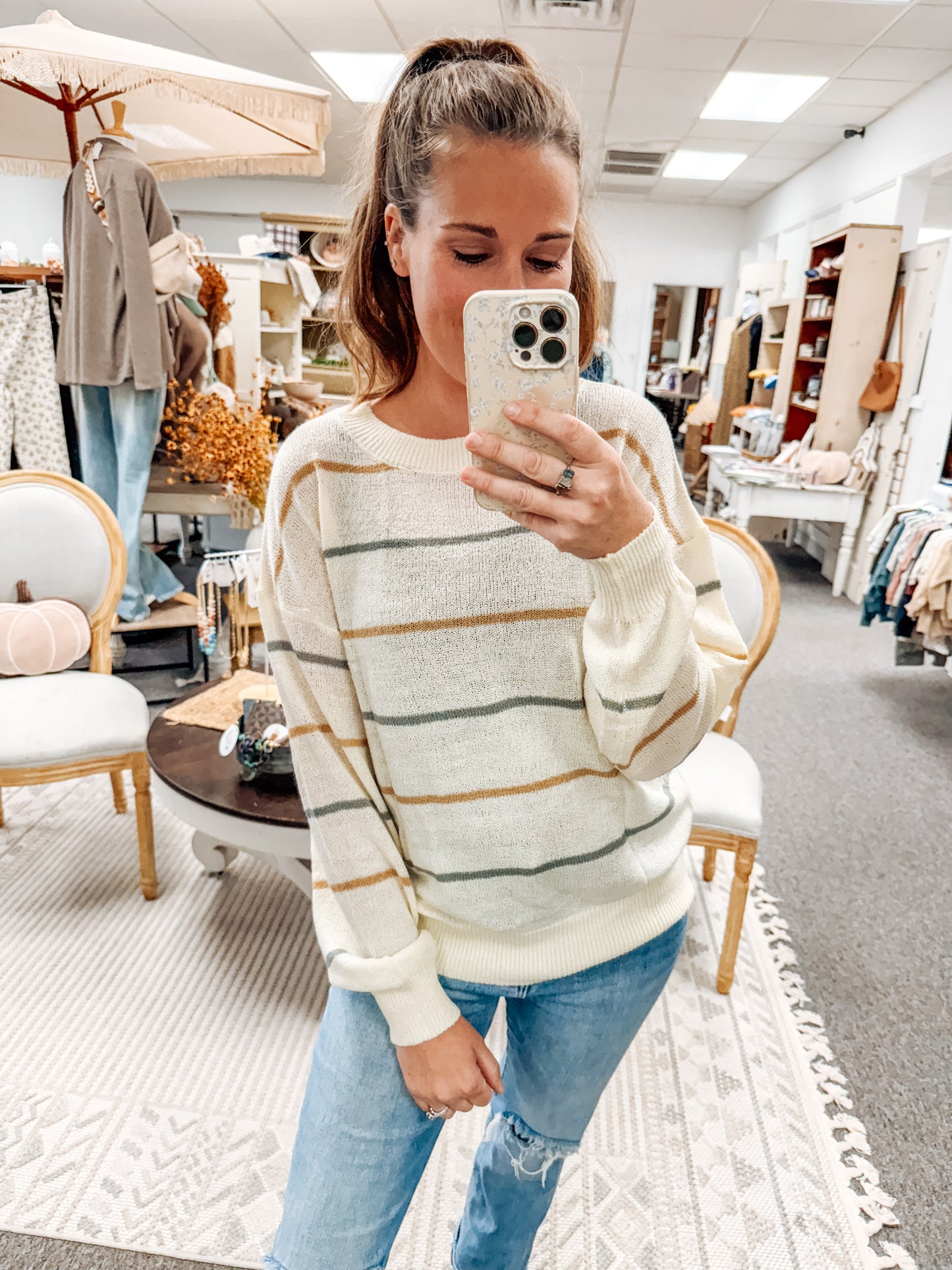 First Chill Striped Knit Sweater (S-XL)