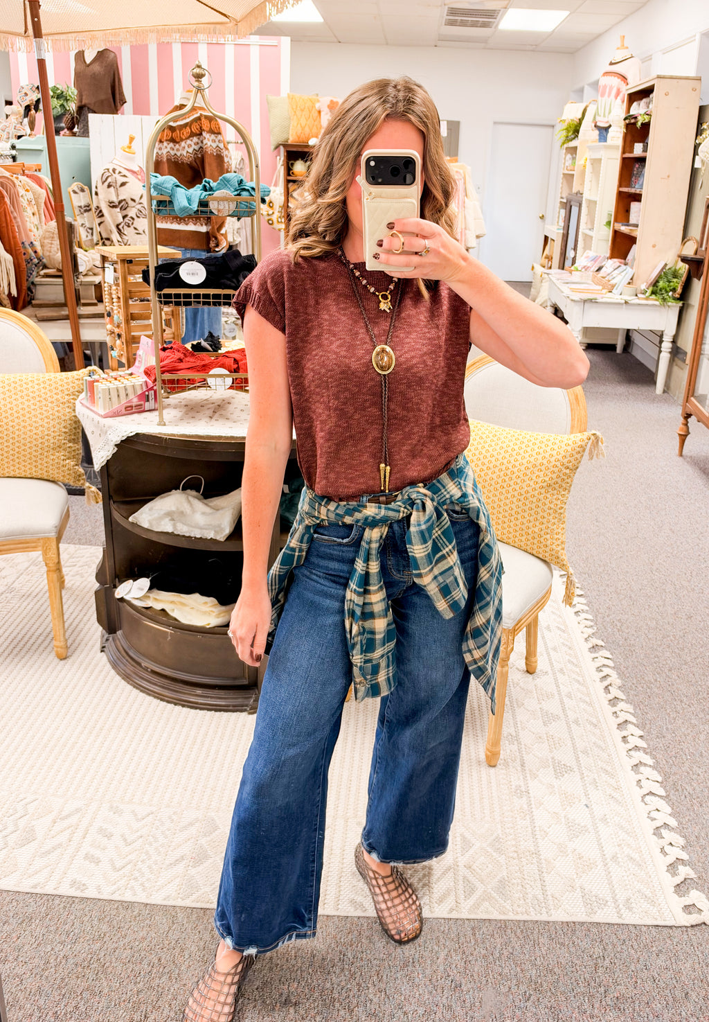 The Jewel Tone Essential Top-Cocoa