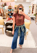 The Jewel Tone Essential Top-Cocoa