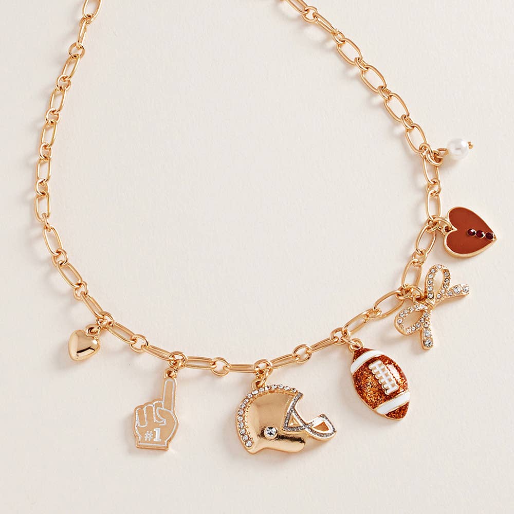 Football Charm Necklace