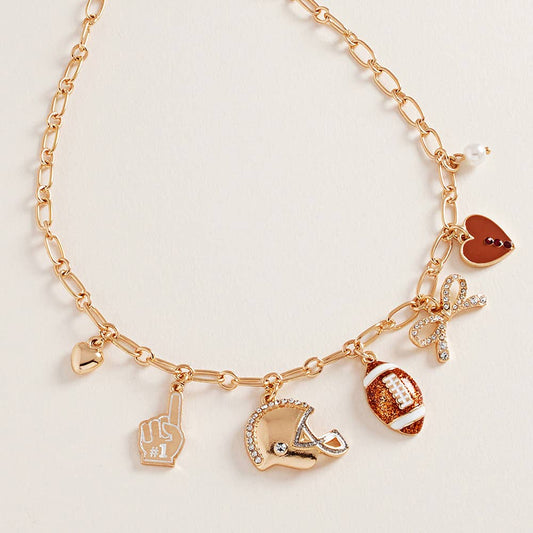 Football Charm Necklace