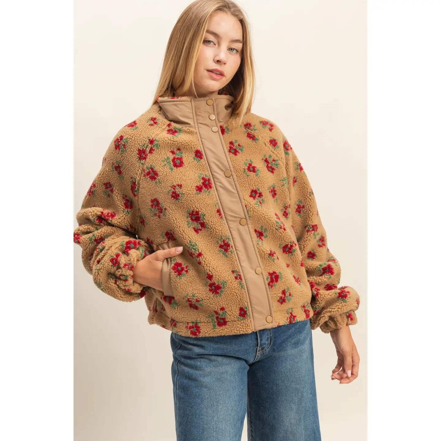 Blossom & Chill Sherpa Zip Up