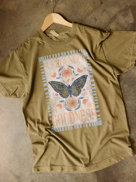 Surrounded By His Goodness Graphic Tee (S-3X)