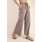 Caught Lounging Elastic Bottoms-Tan