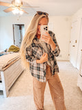 The Backroad Plaid Button Down-Forest