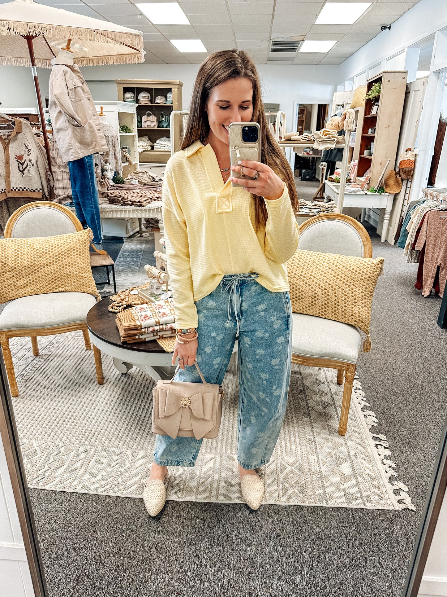 Sunny Days Ahead Long Sleeve Top-Butter