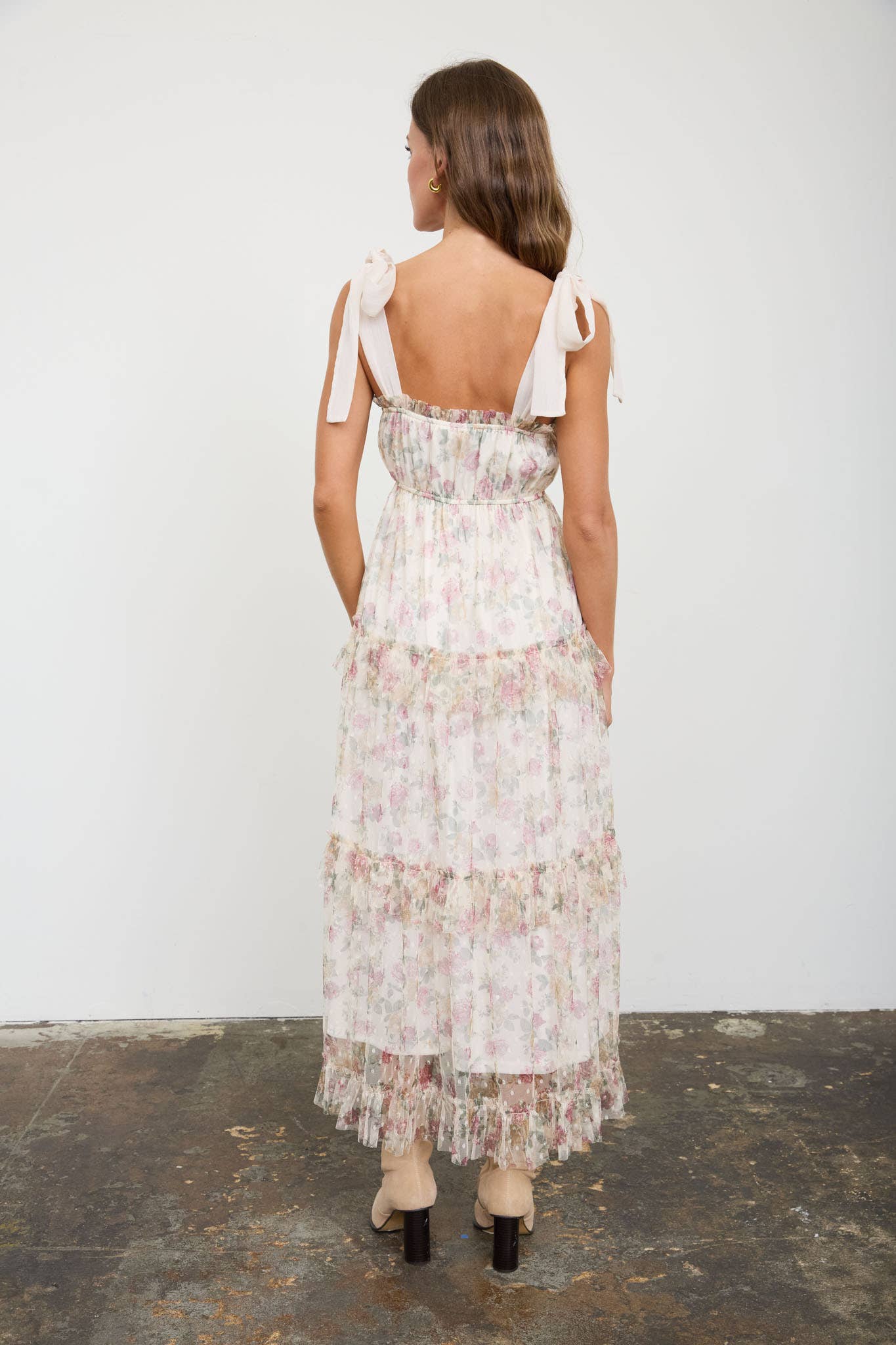 The English Garden Dress-Ivory Multi