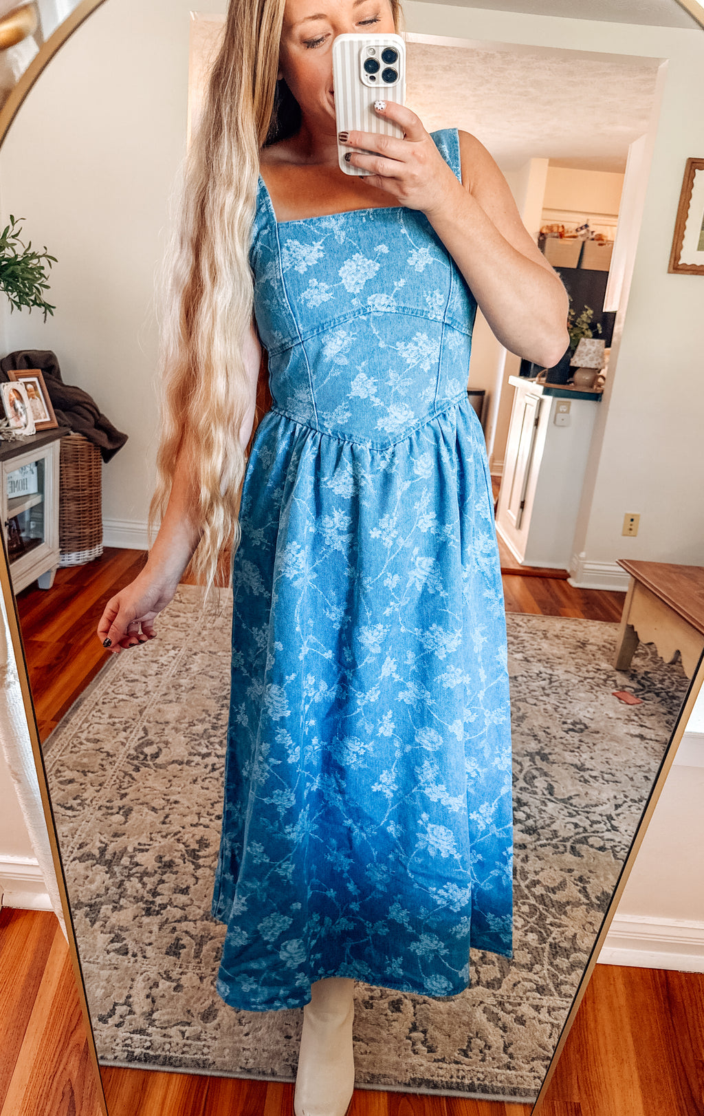 Gathered in the Garden Midi Dress