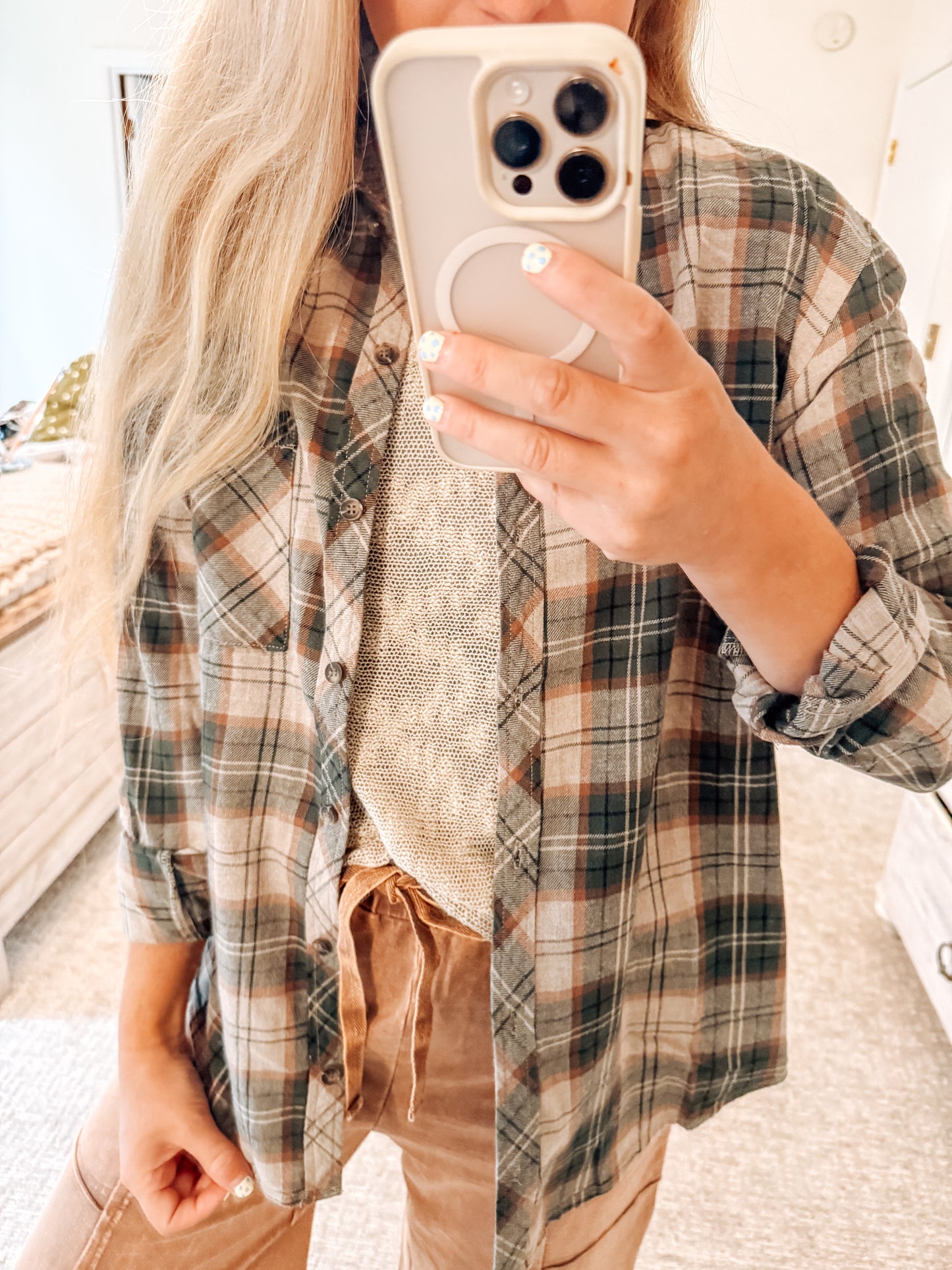The Backroad Plaid Button Down-Forest