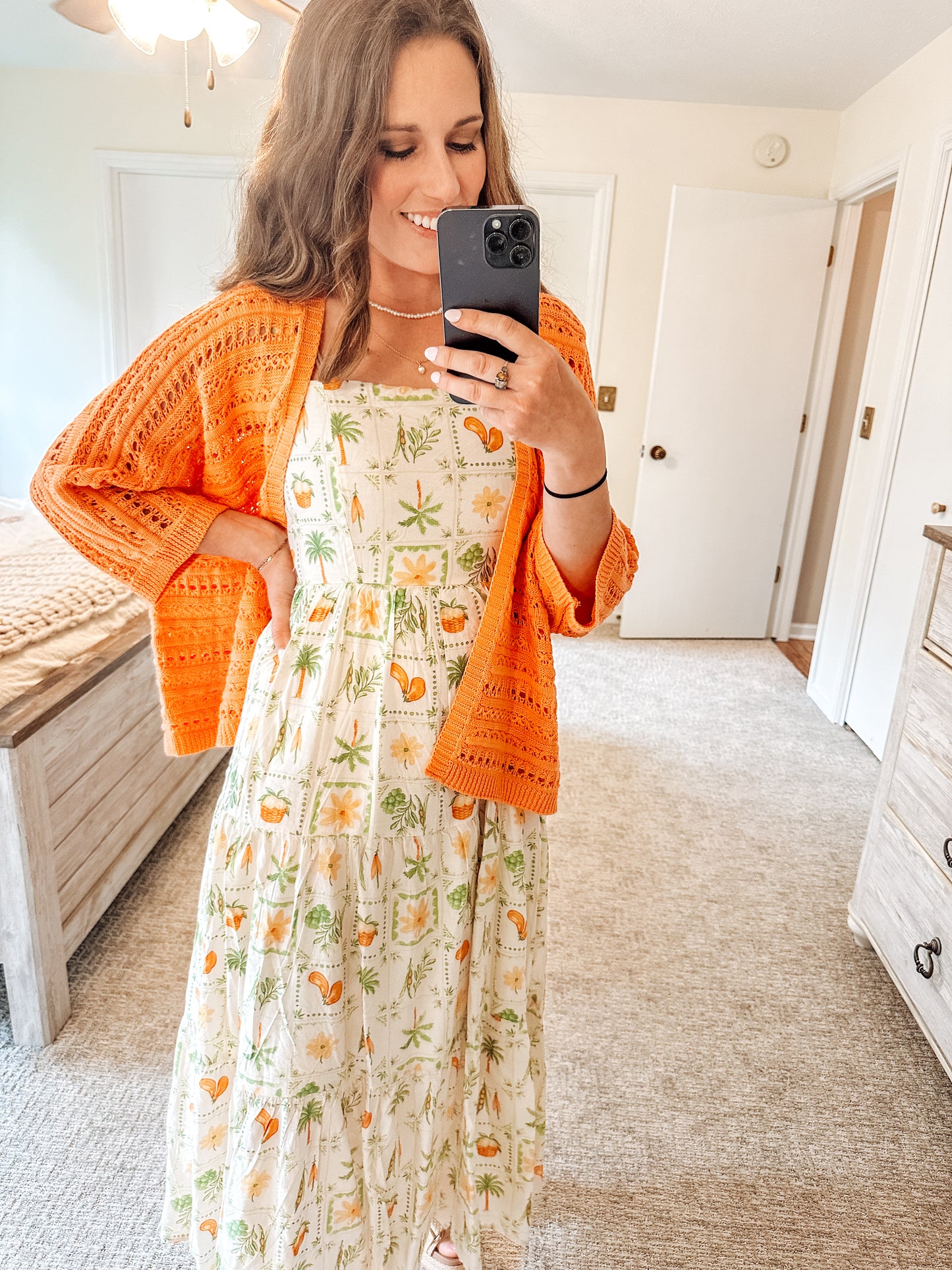 Paradise Smocked Tiered Midi Dress (S-3X)