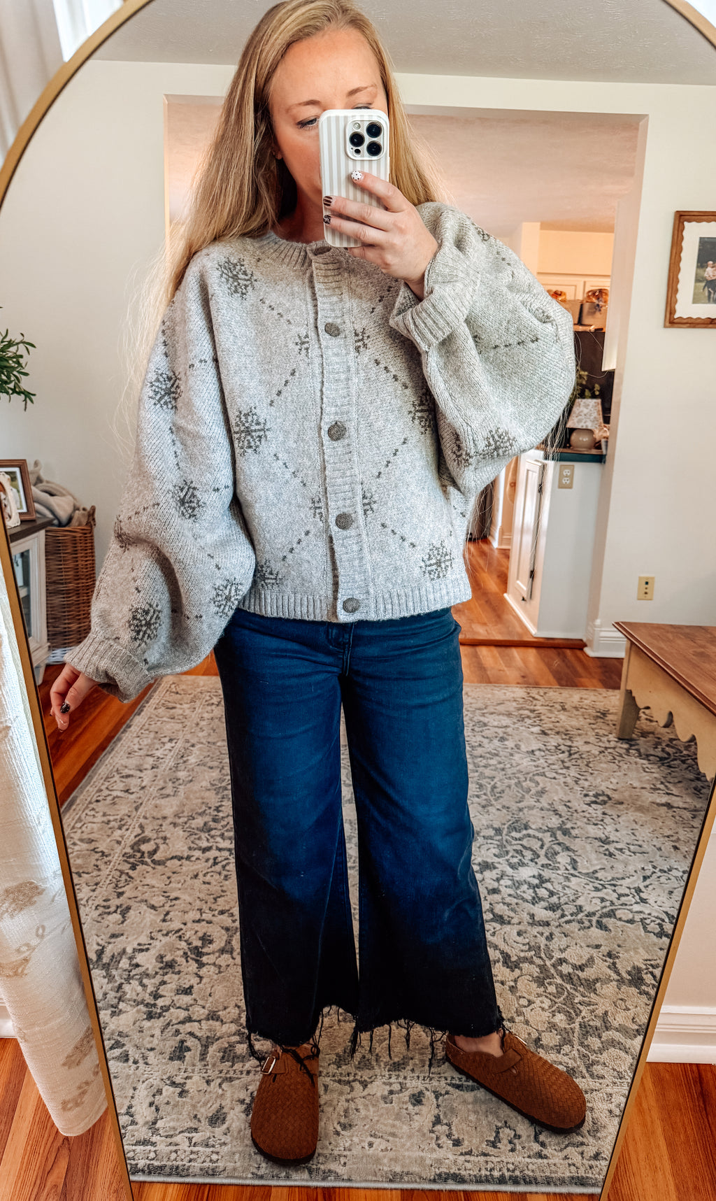 Covered in Snowflakes Button Down Cardigan
