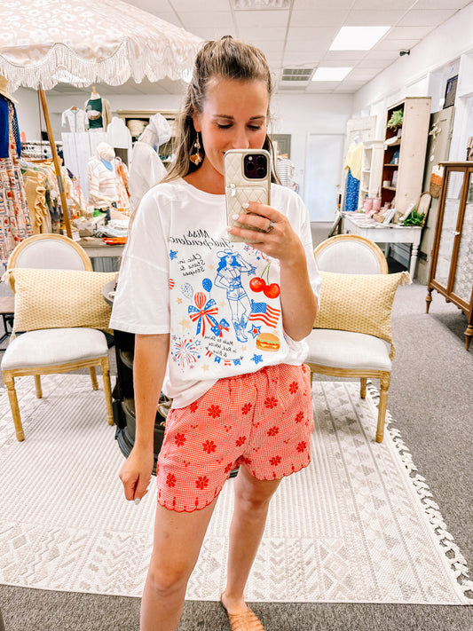 Miss Independence Short Sleeve Knit T-Shirt