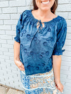 The Emery Embroidered Floral Blouse (3 colors)