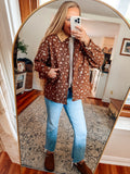 Mixed Up in Denim Corduroy Collar Jacket
