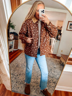 Mixed Up in Denim Corduroy Collar Jacket