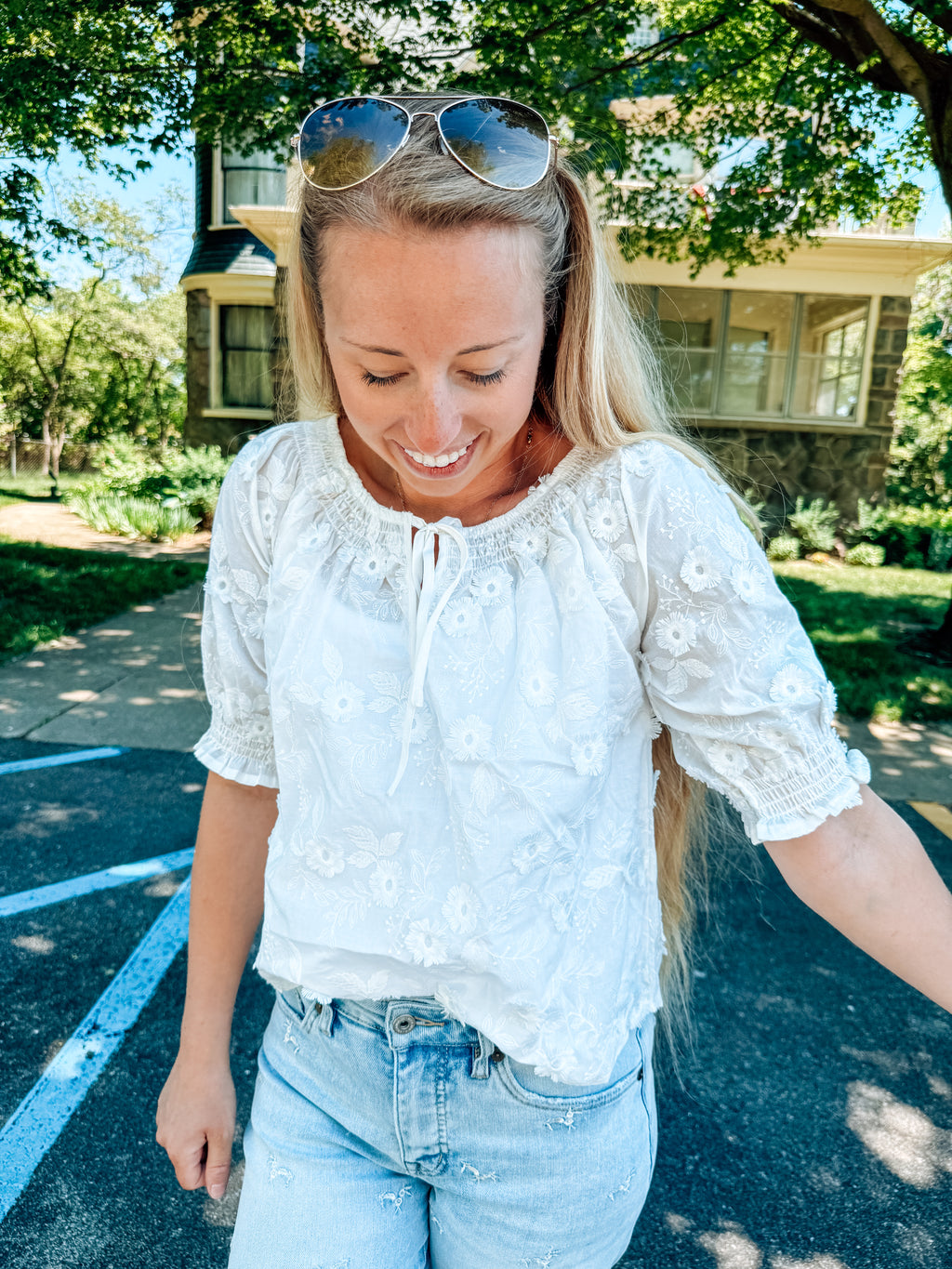 The Emery Embroidered Floral Blouse (3 colors)