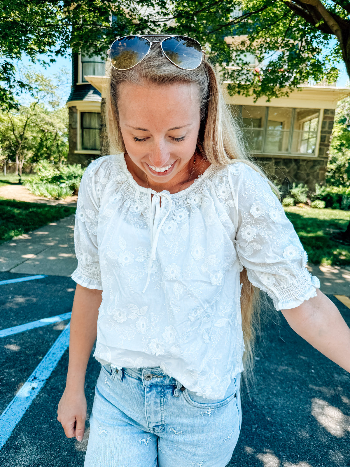 The Emery Embroidered Floral Blouse (3 colors)