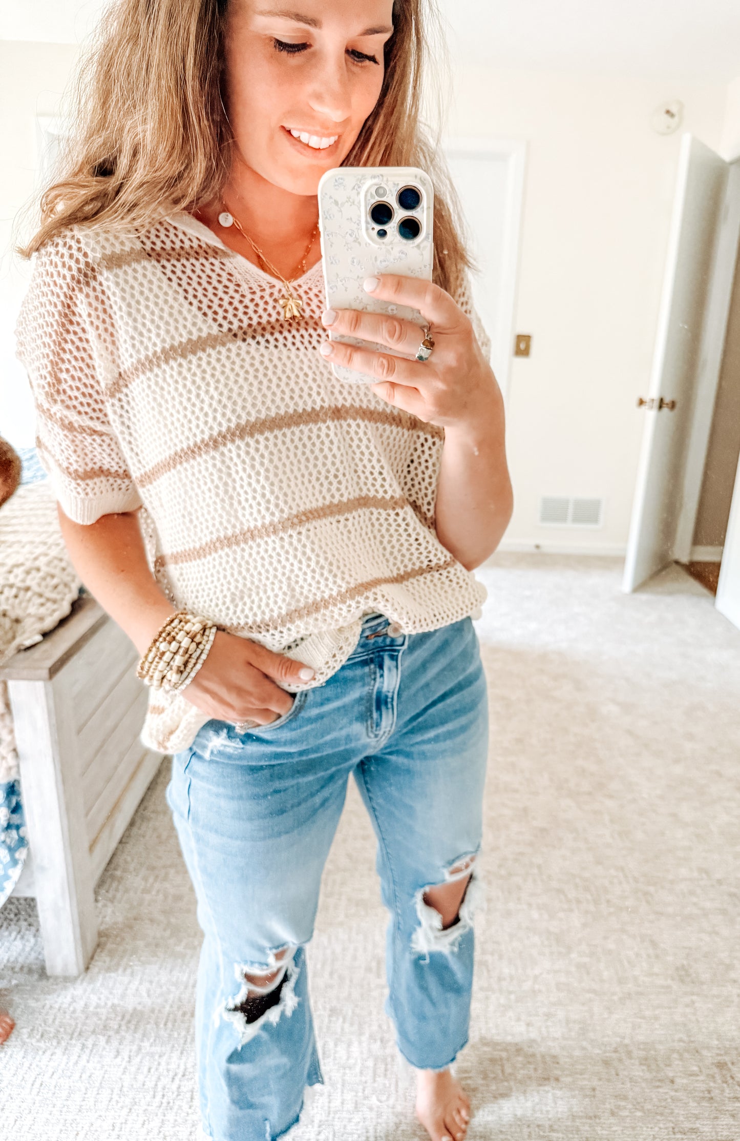 High Tide Open Knit Top (S-XL)