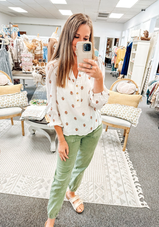 Great Escape Blouse-Ivory