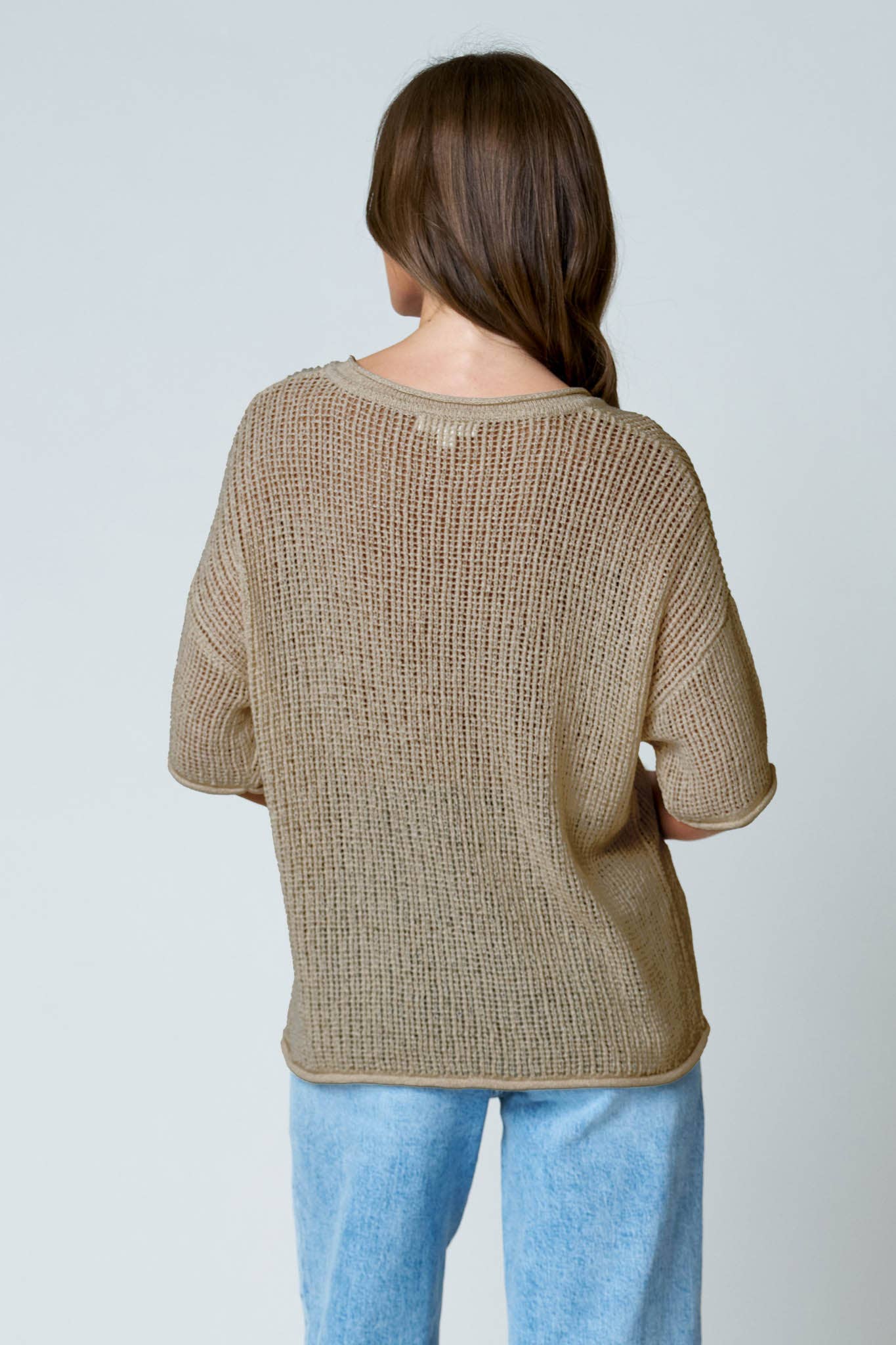 Meet me at the Coast Knit Top-Khaki