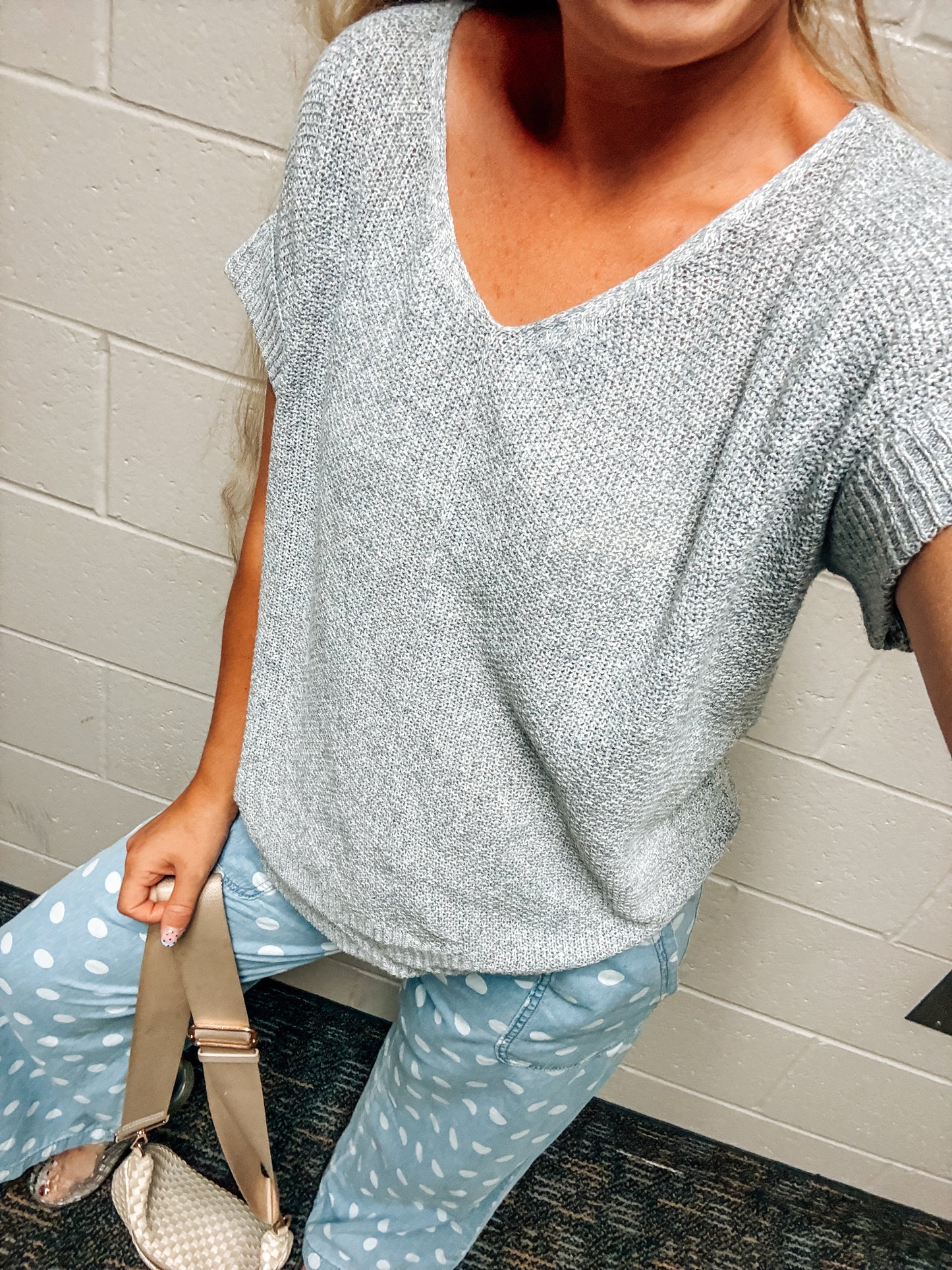 Stormy Skies Knit Pullover Top (S-XL)
