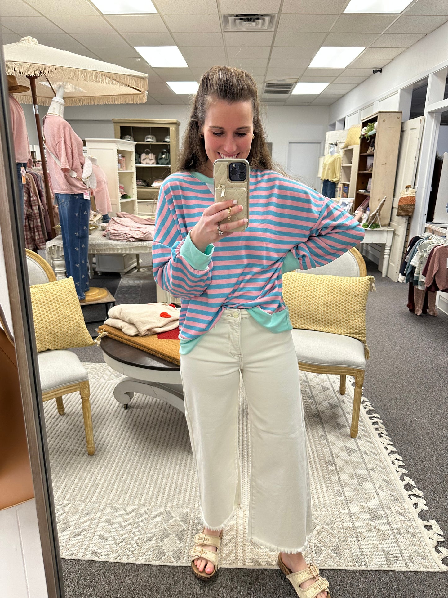 Pastel Tide Striped Pullover (S-3X)