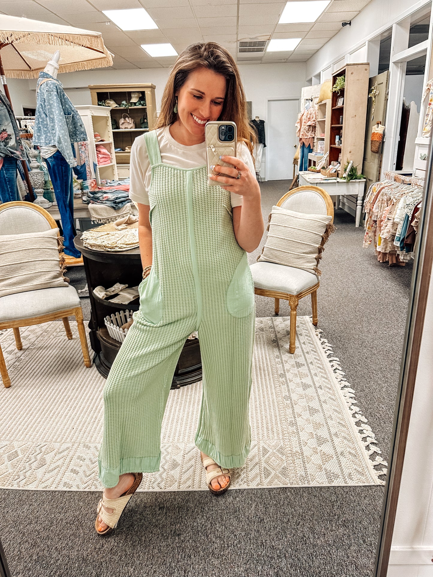 The Willow Waffle Jumpsuit (S-XL)